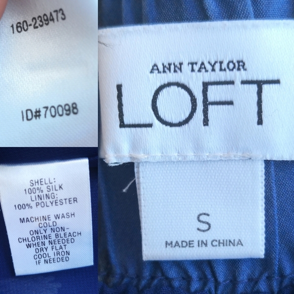 LOFT Ann Taylor Silky Blue Print Mini Skirt - Picture 5 of 5